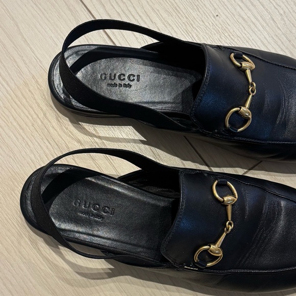 GUCCI Princetown Leather Slingback Mules - Picture 6 of 12